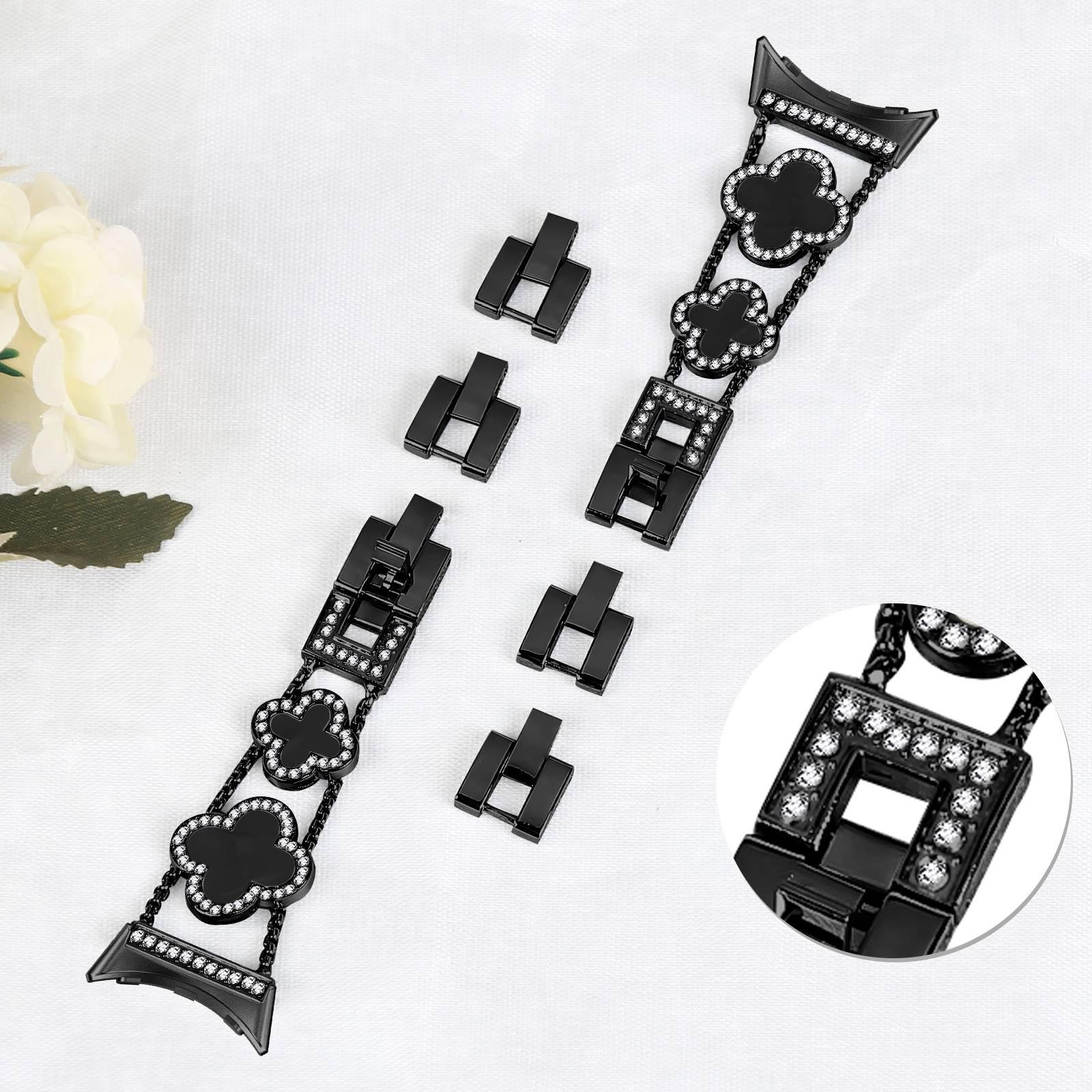 Cloverlink-Armband für Google Pixel Watch Black