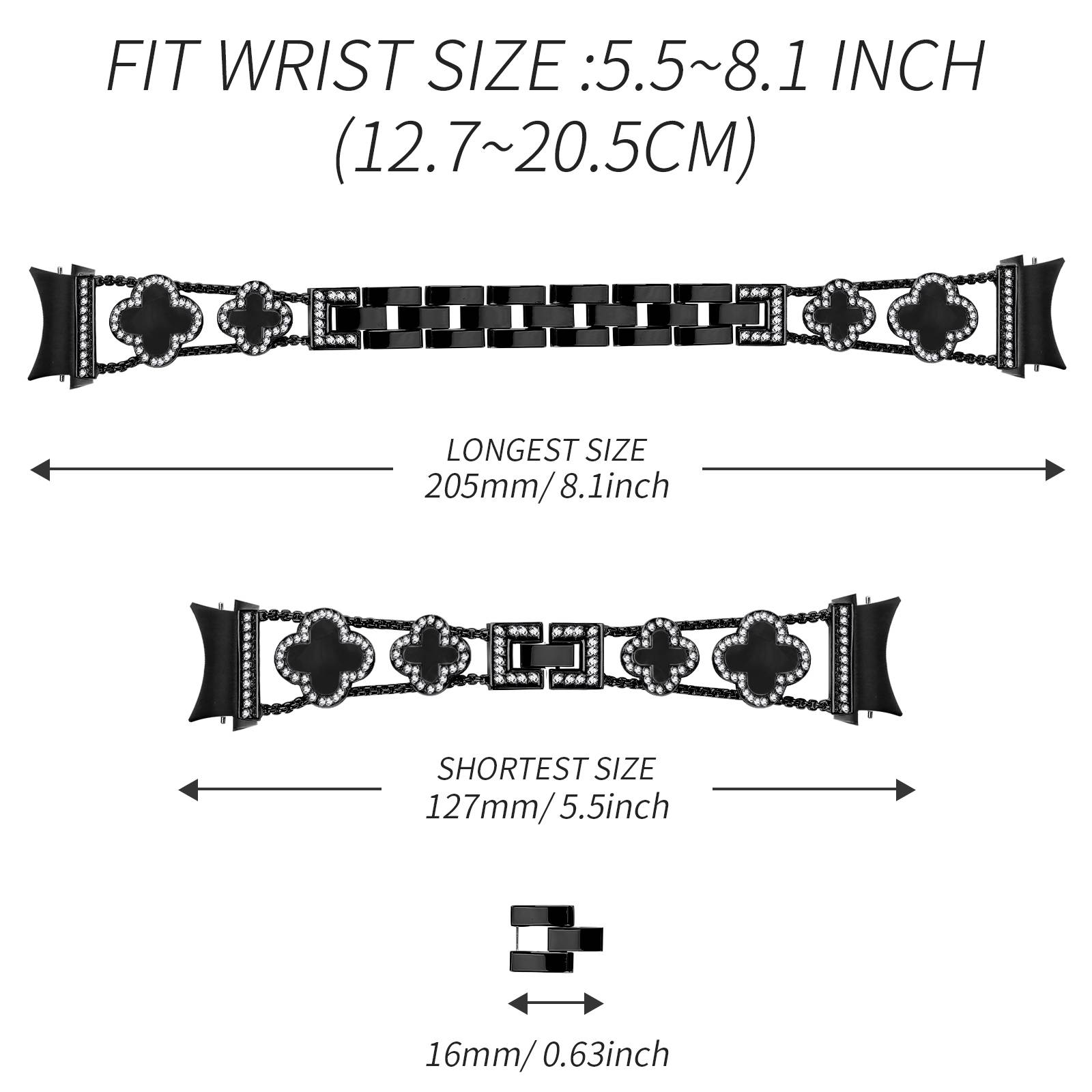 Uhrenarmband für Samsung Galaxy Watch 4/5/6 Black