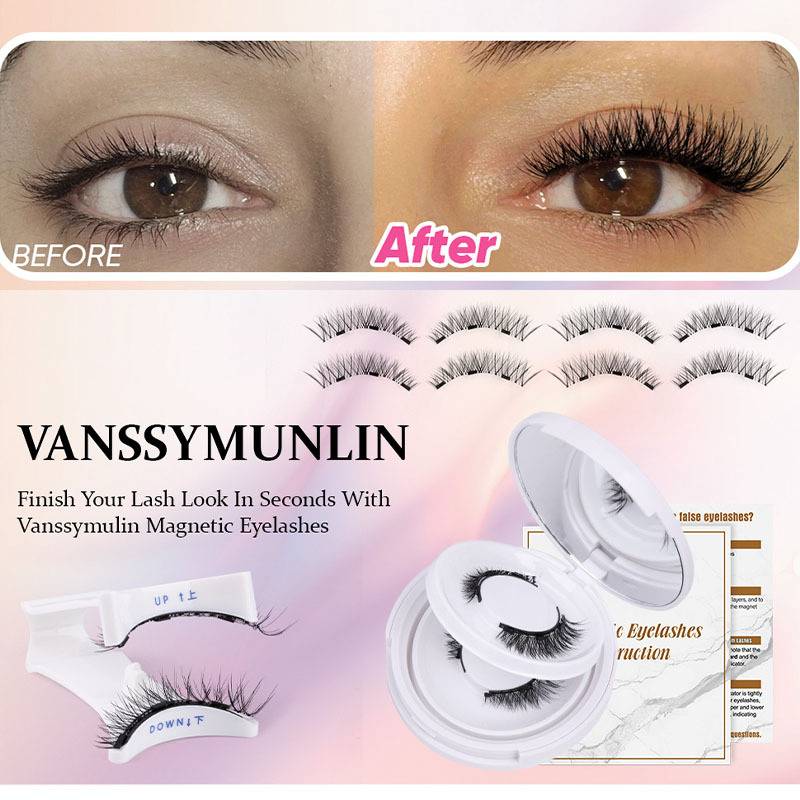 Magnetische Wimpern - Rundes Box-Set mit Applikator