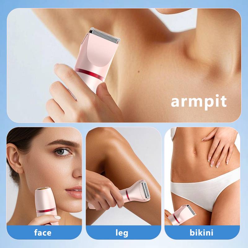 3-in-1 Elektrischer Damen-Haarentferner Trimmer - Pink