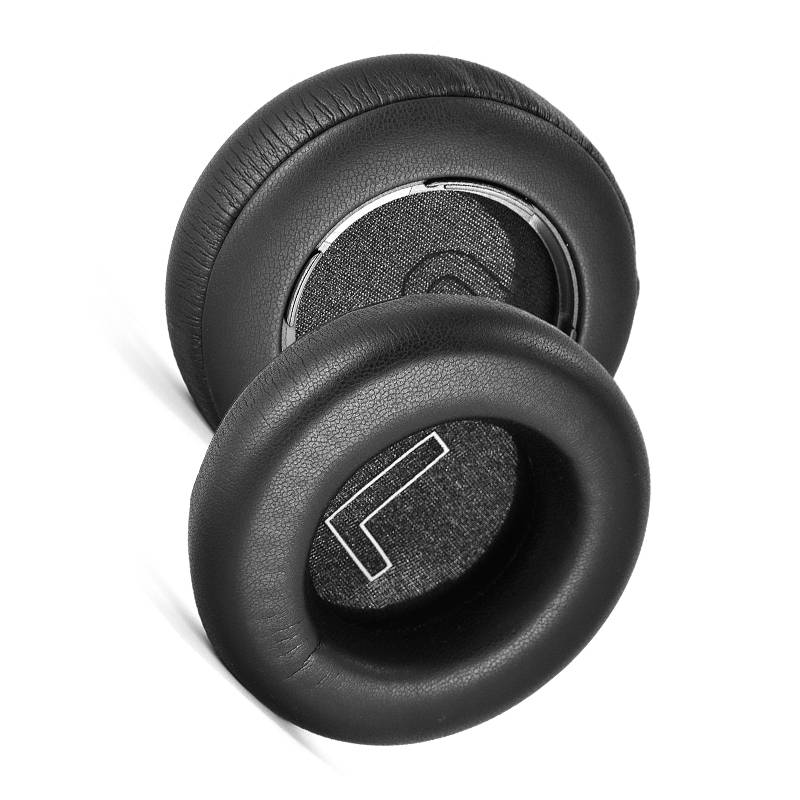 Schwarze Proteinleder-Ohrpolster für B&O Beoplay H9 3. Gen