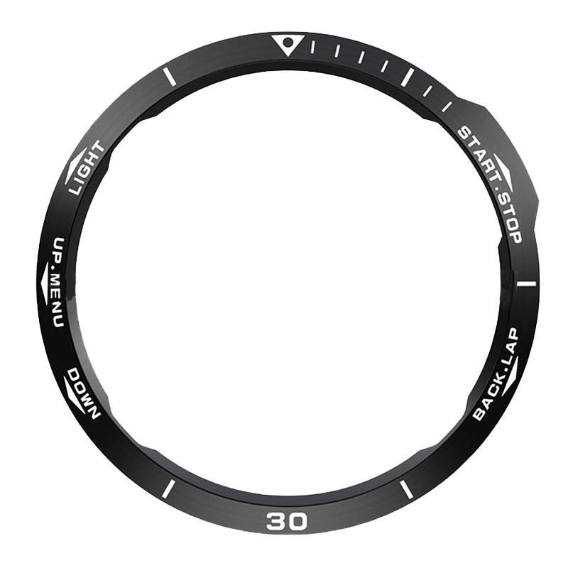 Stilvolle Schwarz-Weiß-Lünette für die Garmin Fenix 6X Serie