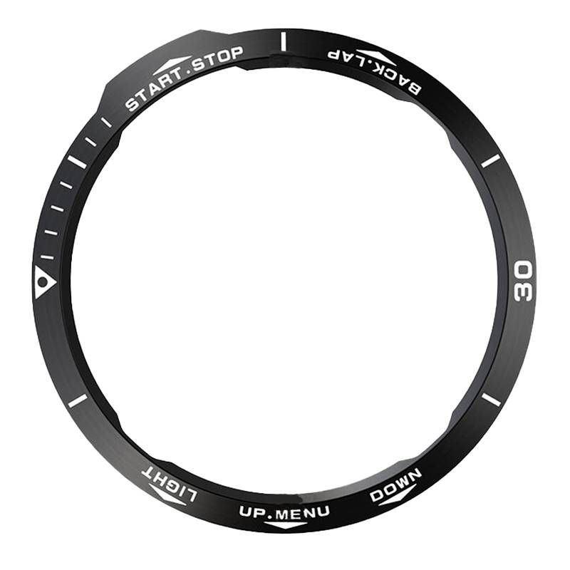 Stilvolle Schwarz-Weiß-Lünette für die Garmin Fenix 6X Serie