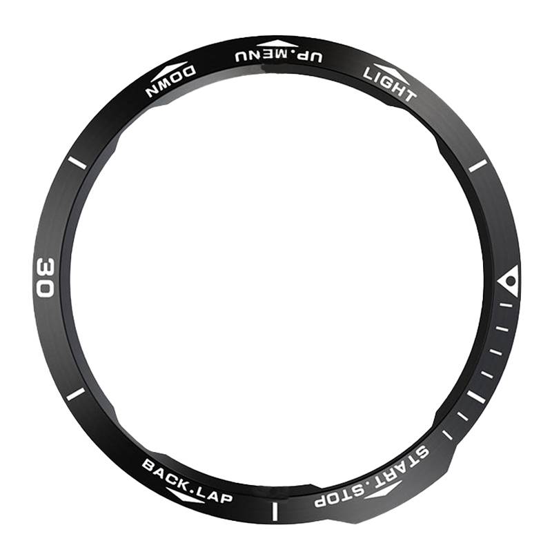 Stilvolle Schwarz-Weiß-Lünette für die Garmin Fenix 6X Serie