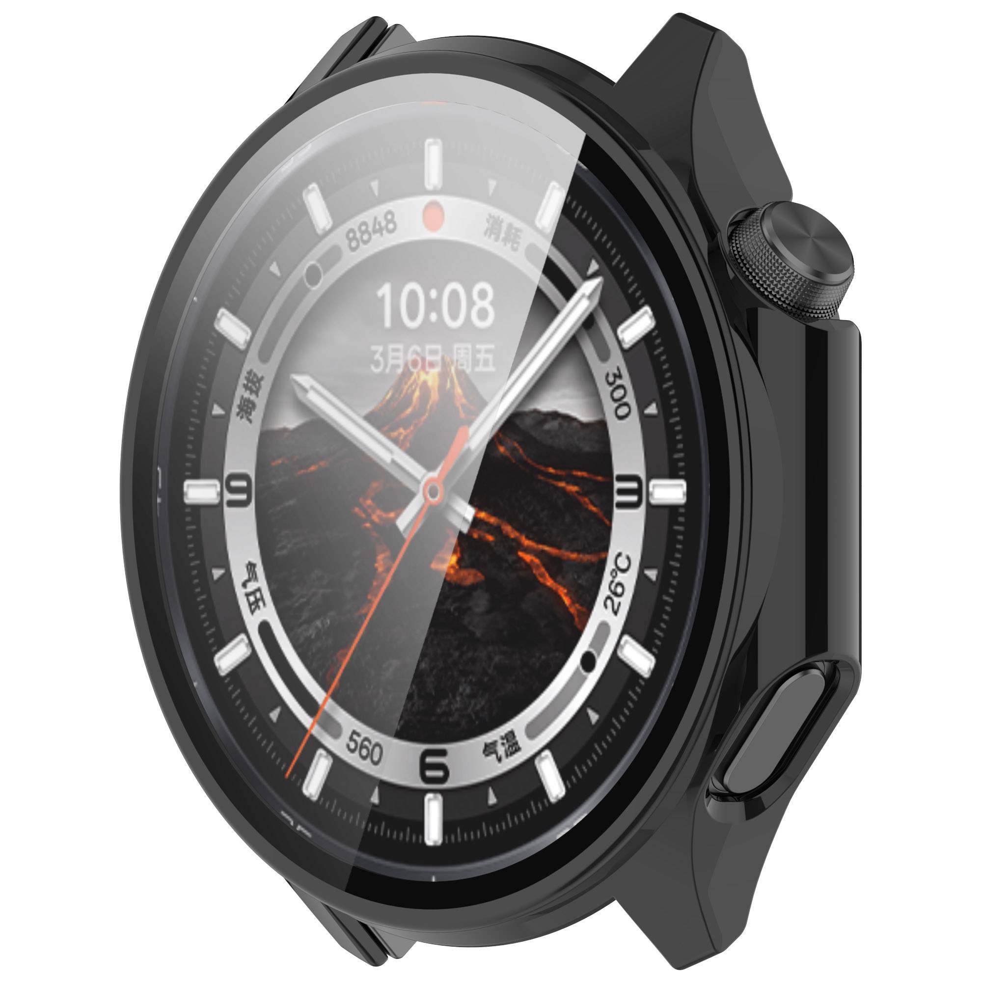 OnePlus Watch 3 & OPPO Watch X2 Hülle mit Displayschutz Black