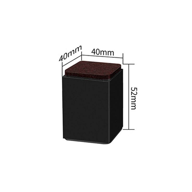 Möbelerhöher aus Kohlenstoffstahl – 4 cm Höhe, selbstklebend, rutschfest, geräuschreduzierend A