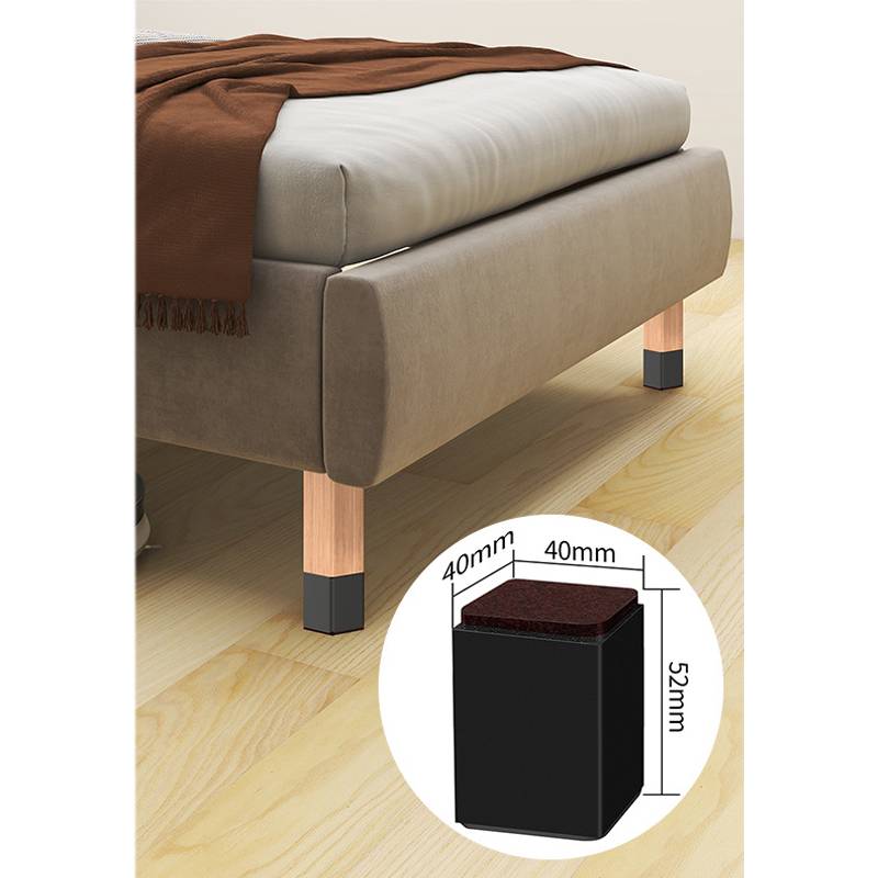 Möbelerhöher aus Kohlenstoffstahl – 4 cm Höhe, selbstklebend, rutschfest, geräuschreduzierend A