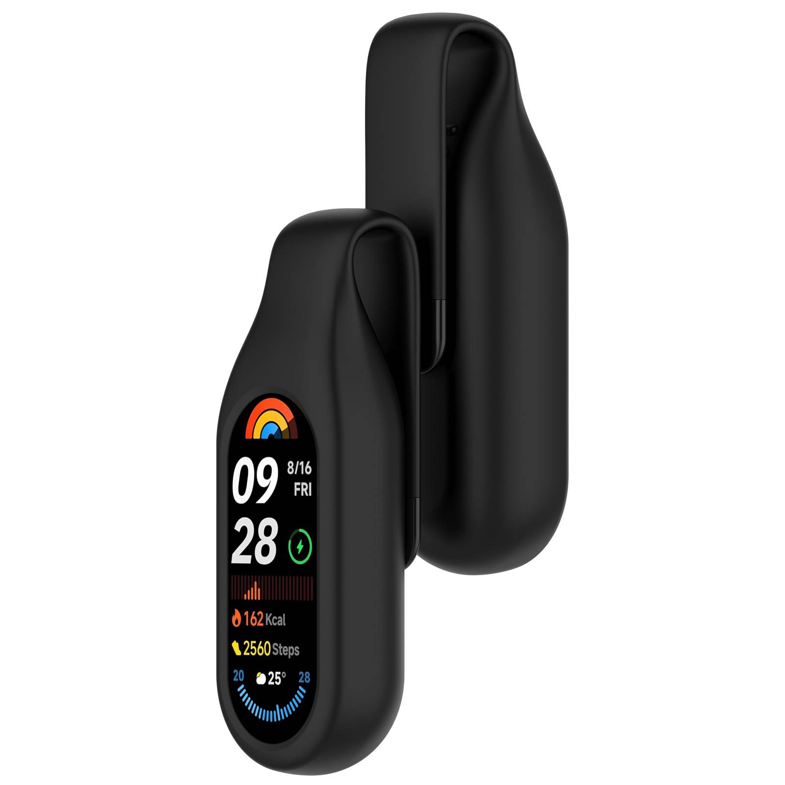 Sicherer Clip-Halter für Xiaomi Mi Band 10, 9 und 8 Black