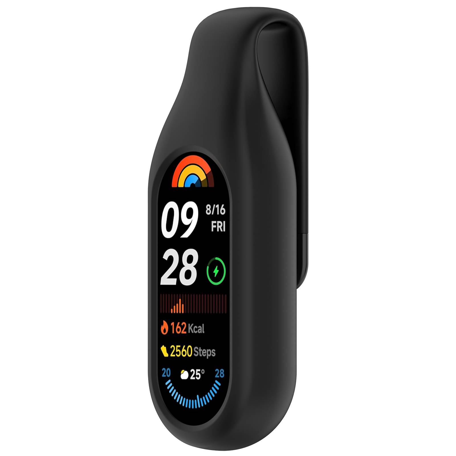 Sicherer Clip-Halter für Xiaomi Mi Band 10, 9 und 8 Black
