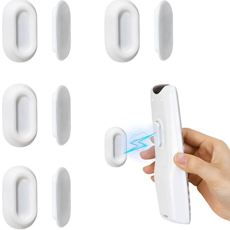 4er-Pack Magnetische Fernbedienungshalterung, Silikon-TV-Fernbedienungs-Organizer White