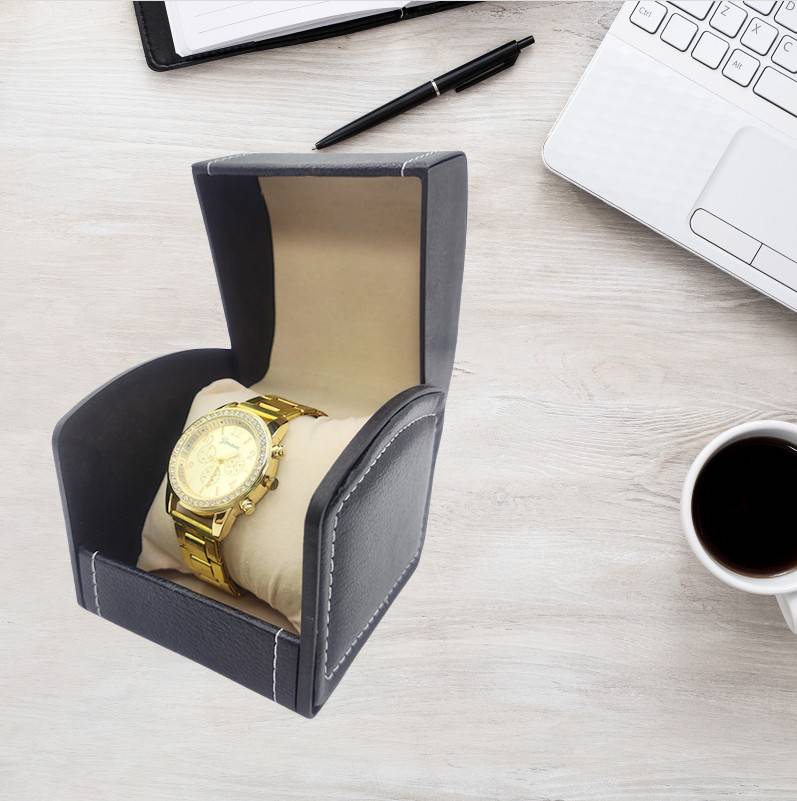 Luxus-Uhrenbox für Herren - Einzelvitrine für Uhren Black