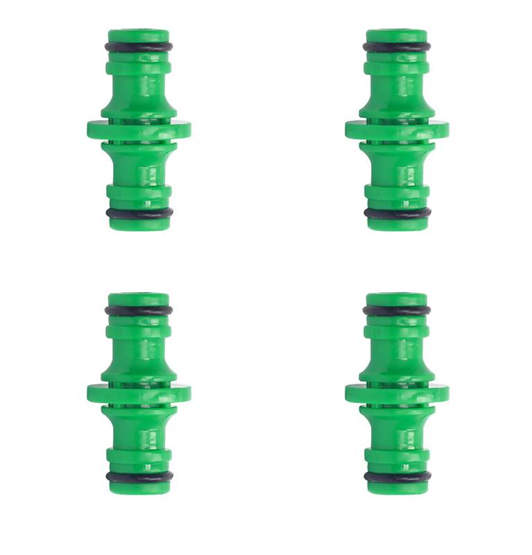 4er-Pack Schlauchverbinder - Doppelter Durchgang Kunststoffnippelverbindung