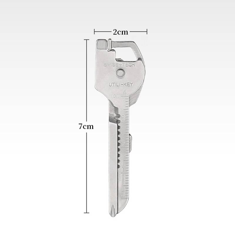 6-in-1 Faltbares Mini-Messer Multifunktionales Schlüsselanhänger-Werkzeug