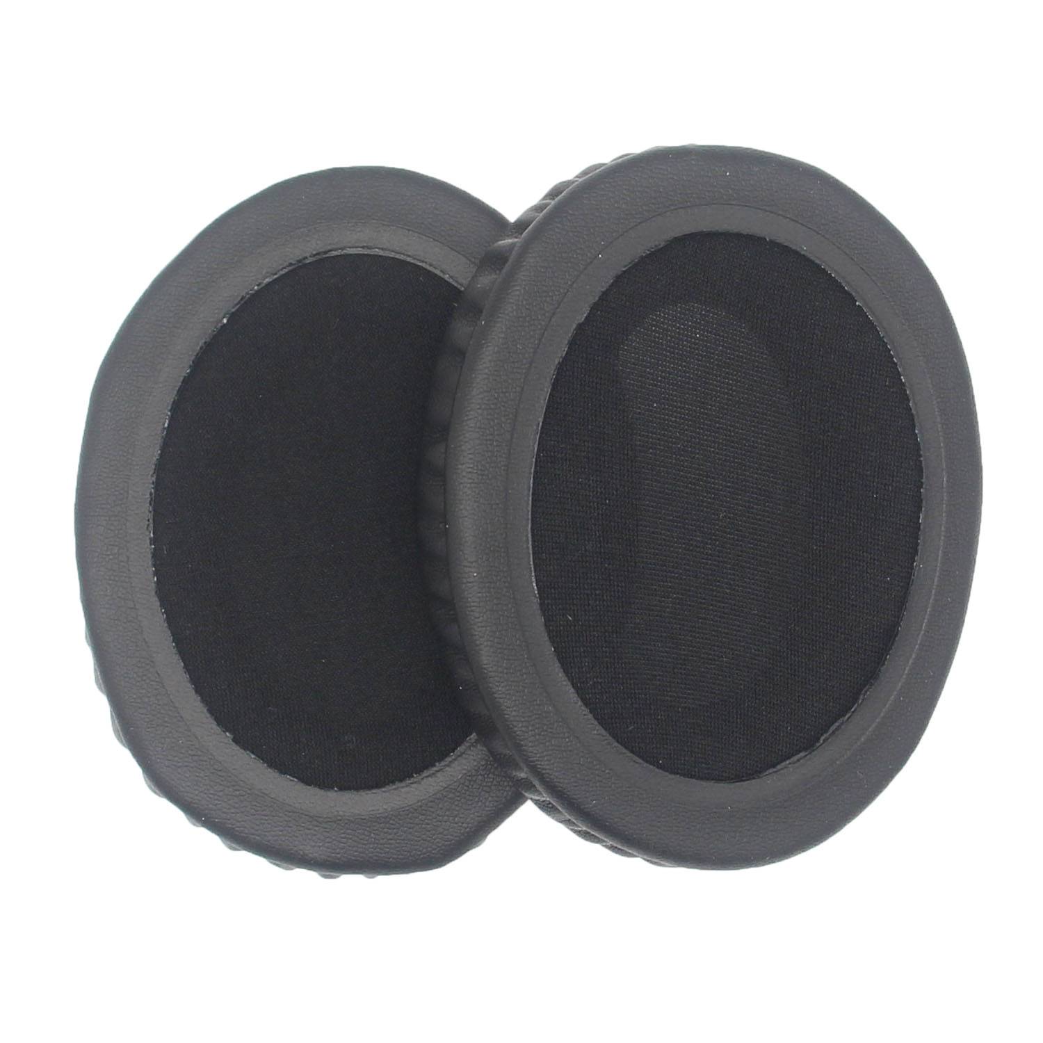 Premium 90x70mm Ovale Proteinleder-Ohrpolster - Schwarz (2er-Pack)