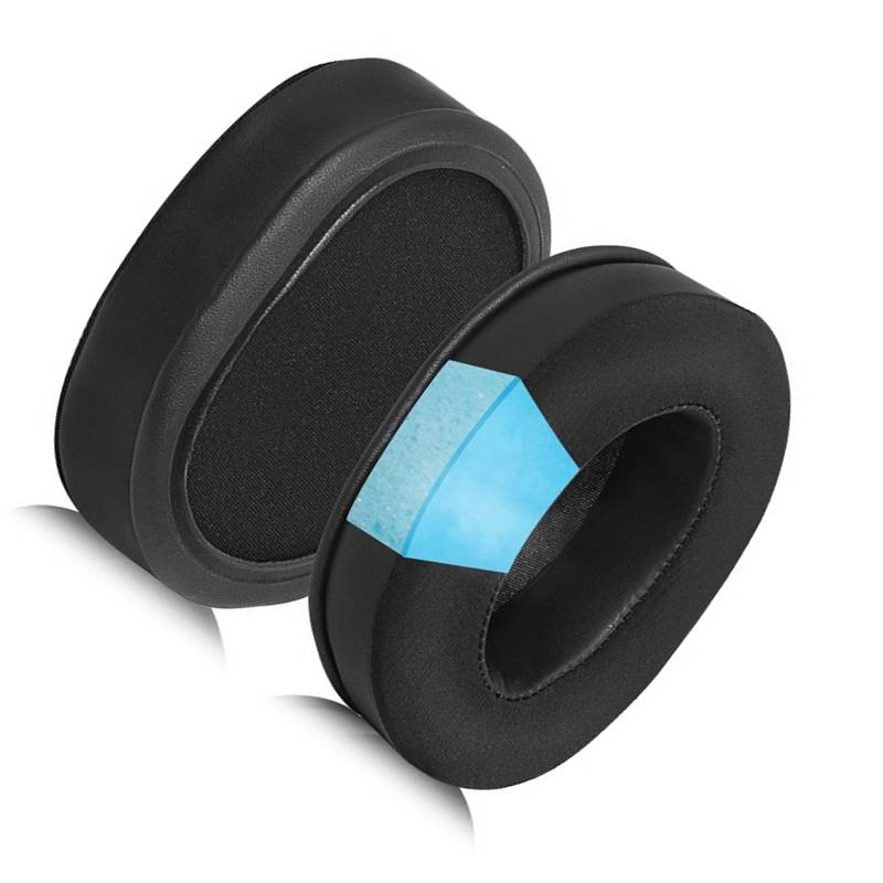 Schwarze Gel-Ohrpolster für Logitech G PRO X - 2er-Set