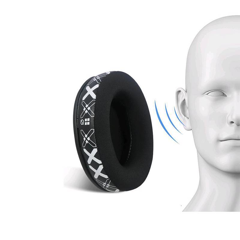 Ersatz-Ohrpolster für HyperX Cloud 2 - Atmungsaktive Ohrpolster aus Eisseide (Weißer Druck)