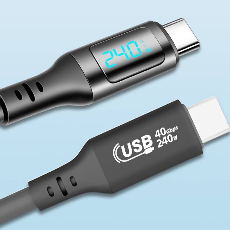240W USB4 Digitalanzeige-Kabel - 40Gbps Daten & 8K Video 1 m