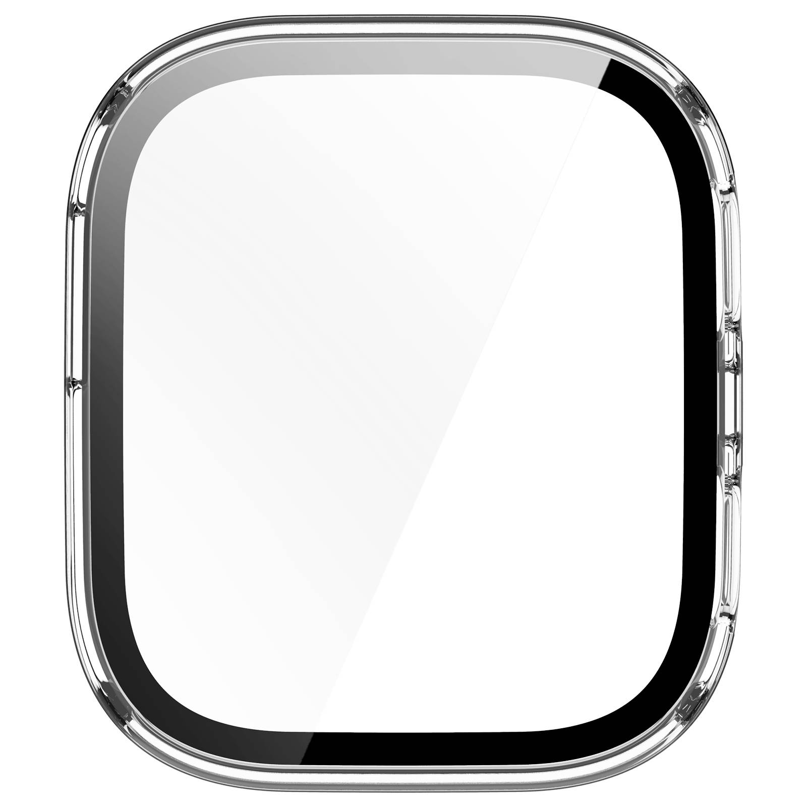 Klares PC-Gehäuse mit gehärteter Folie für Amazfit BIP 6 Transparent