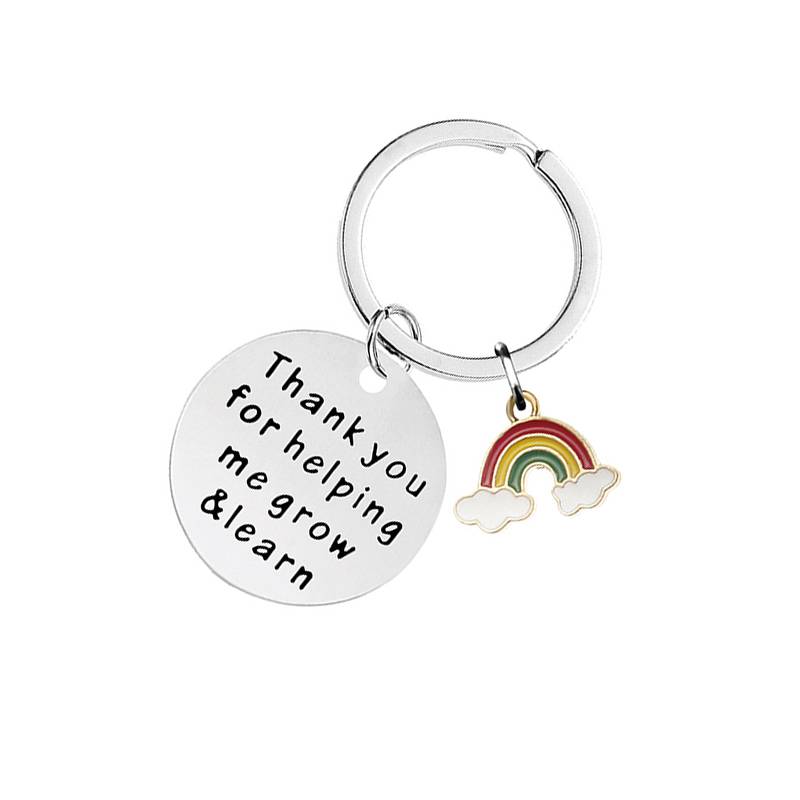 Personalisierter Lehrer-Schlüsselanhänger, Gravierter Schlüsselanhänger aus Edelstahl als Geschenk für Lehrer