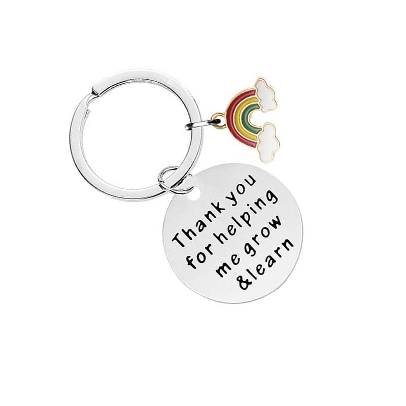 Personalisierter Lehrer-Schlüsselanhänger, Gravierter Schlüsselanhänger aus Edelstahl als Geschenk für Lehrer
