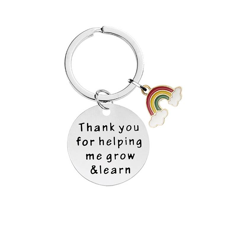 Personalisierter Lehrer-Schlüsselanhänger, Gravierter Schlüsselanhänger aus Edelstahl als Geschenk für Lehrer