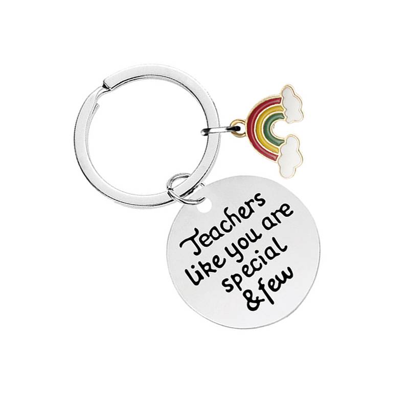 Regenbogen Epoxy Edelstahl Schlüsselanhänger CHY029