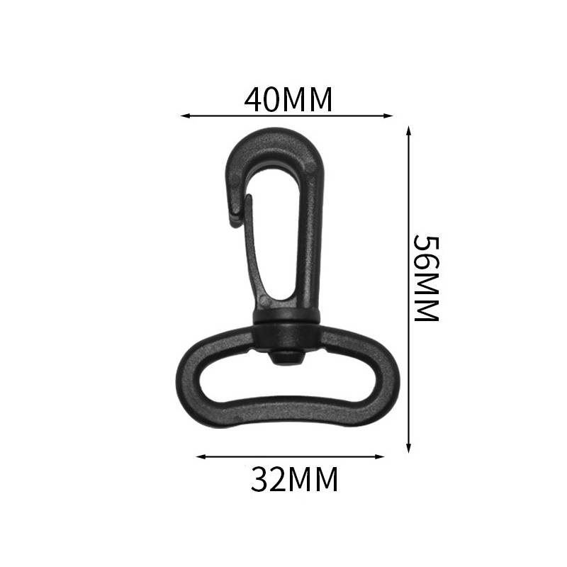 20er-Pack Drehbare Karabinerhaken aus ABS für Taschen, Gurte und mehr Modell 2