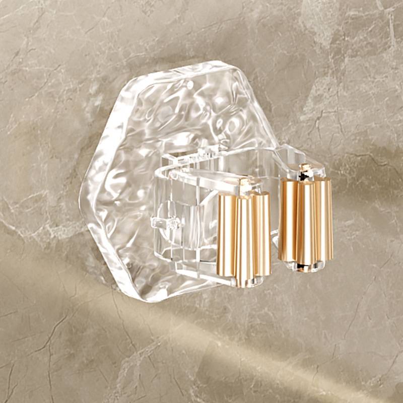 Wandmontierter Mop- und Besenhalter - Selbstklebend, Kein Bohren Gold