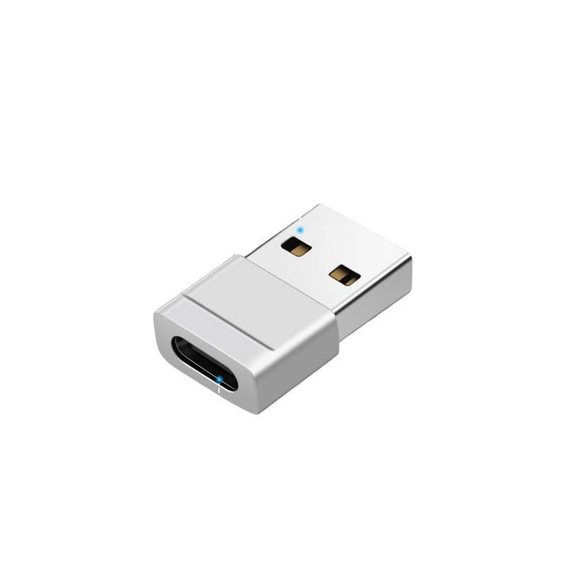 Kompakter USB-zu-Typ-C-Adapter - Mondsilber 2er-Pack