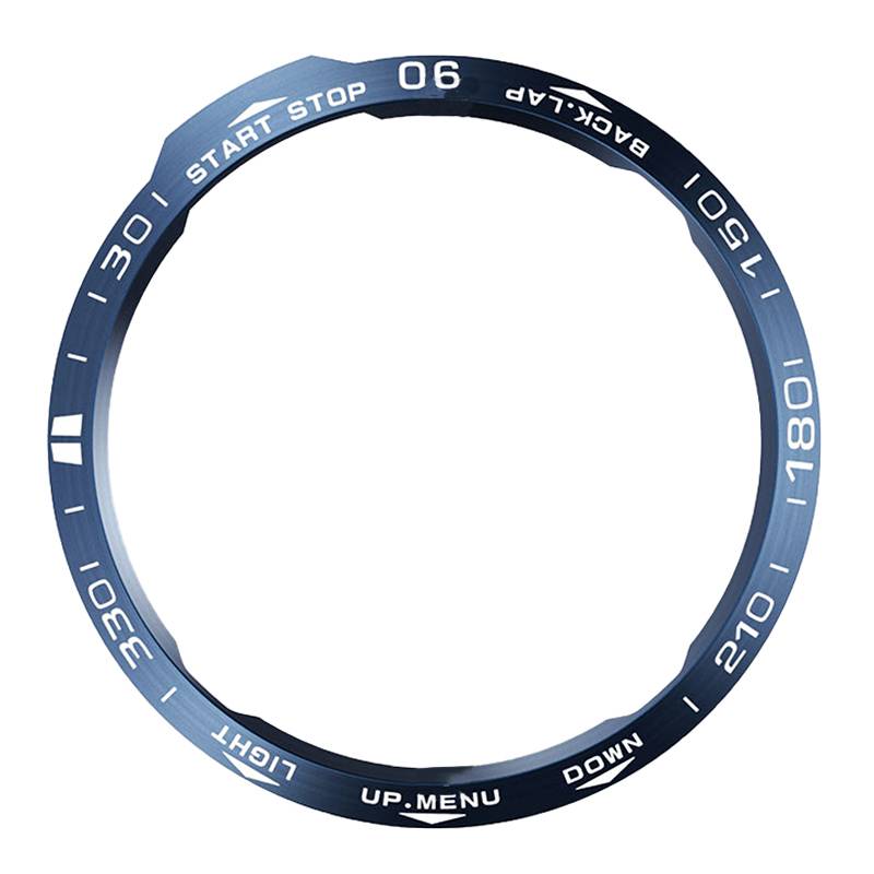 Blaue Lünette - Weiße Schrift für Garmin Fenix 6x