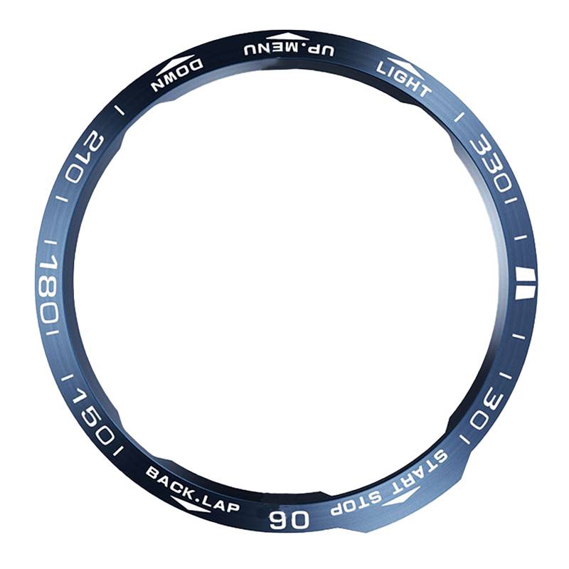 Blaue Lünette - Weiße Schrift für Garmin Fenix 6x