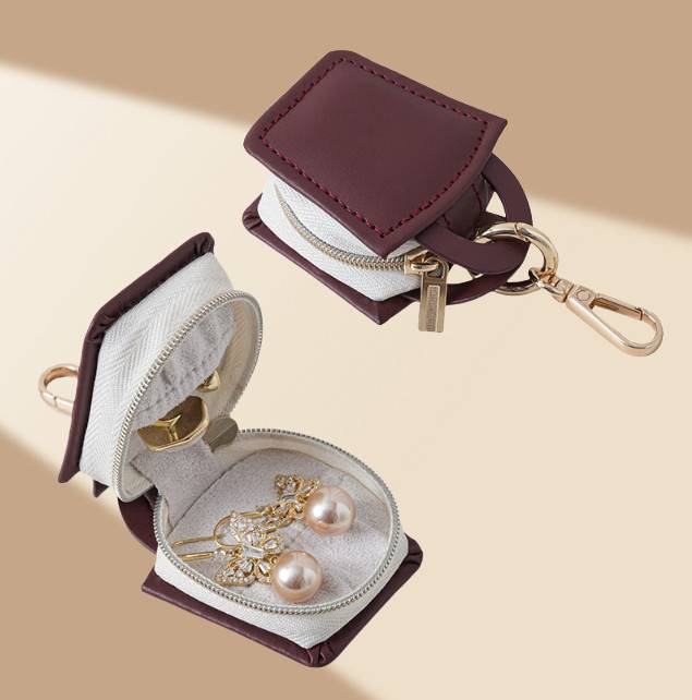 Kompakte Reise-Schmuckschatulle - Tragbarer & Stilvoller Organizer Red