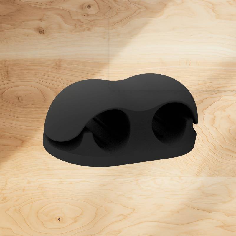 2er-Pack Neue Dual-Hole Stiftclip/Kabel-Organizer Black