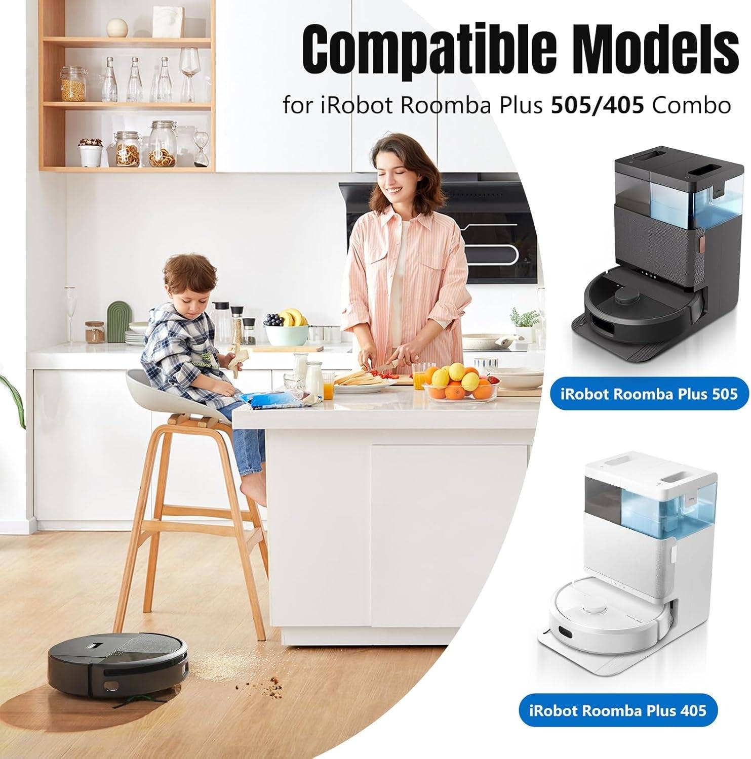 Ersatzteile kompatibel mit iRobot Roomba Plus 405 Staubsaugerroboter Zubehör