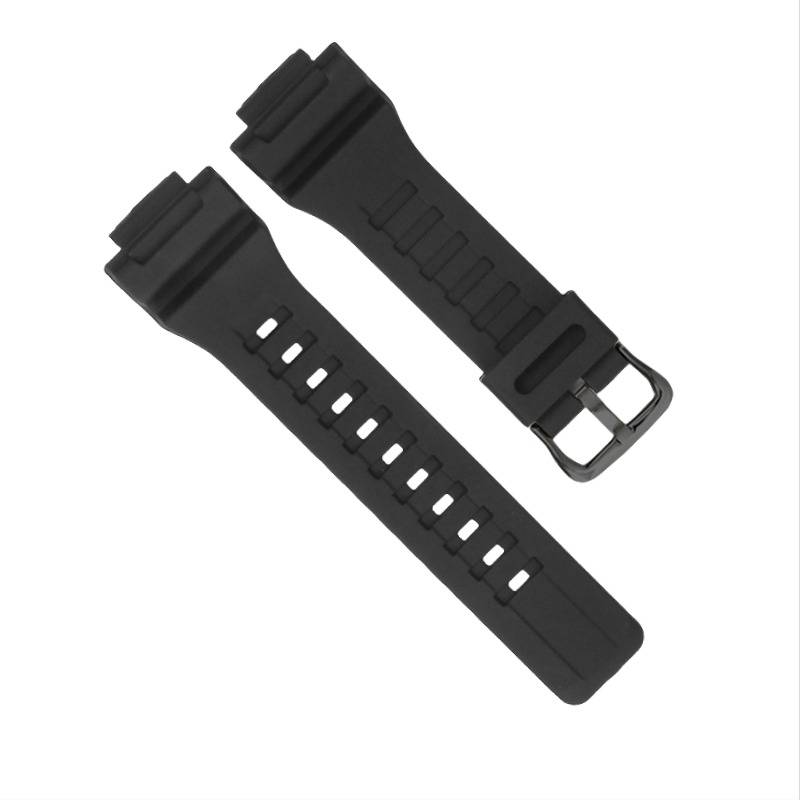 Silikonarmband kompatibel mit Casio Sportuhren AQ-S810W SGW-300H (TRT110, AEQ-110) Black