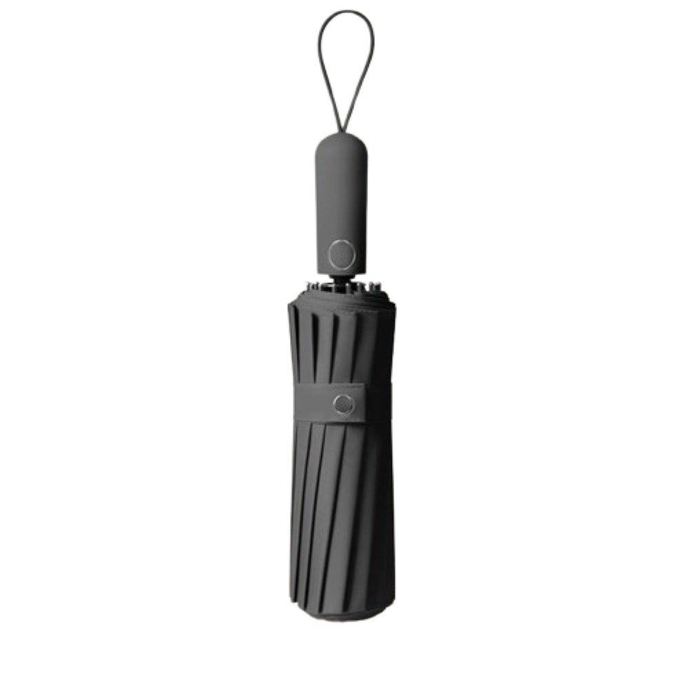 Vollautomatischer Regenschirm mit 48 Rippen – Sturmfester Drachenknochen-Regenschirm Black
