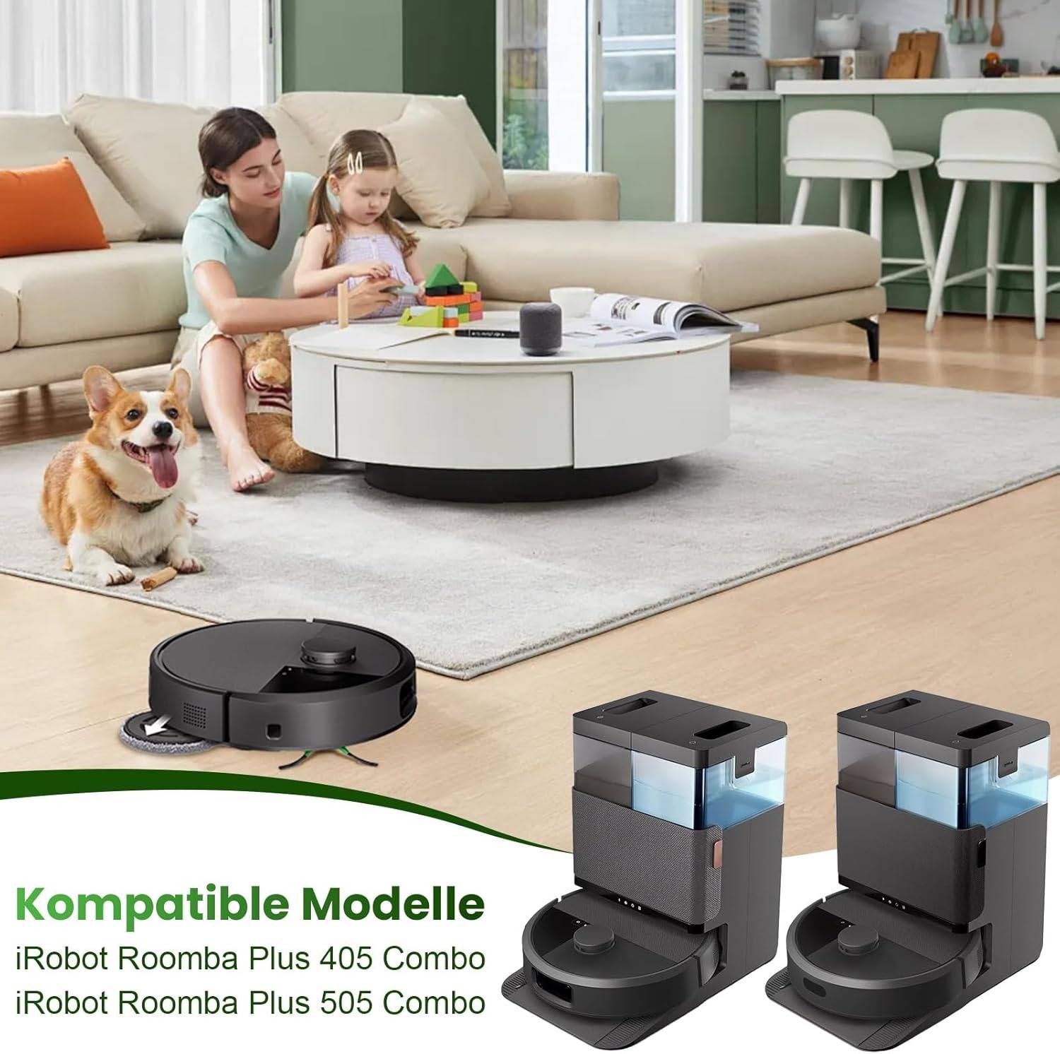 Ersatzteile kompatibel mit iRobot Roomba Plus 405 Staubsaugerroboter Zubehör