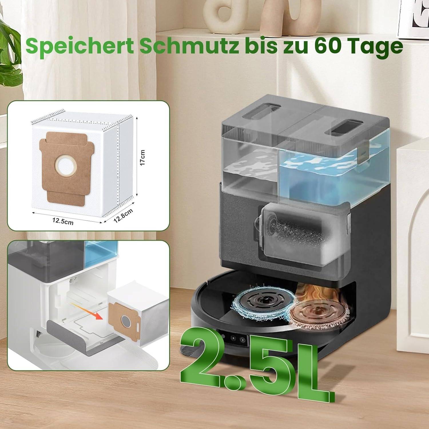 Ersatzteile kompatibel mit iRobot Roomba Plus 405 Staubsaugerroboter Zubehör