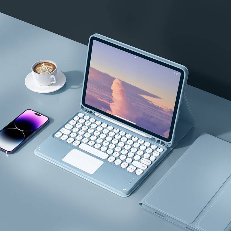 Bluetooth-Tastaturhülle für Samsung Galaxy Tab S6 Lite Blue