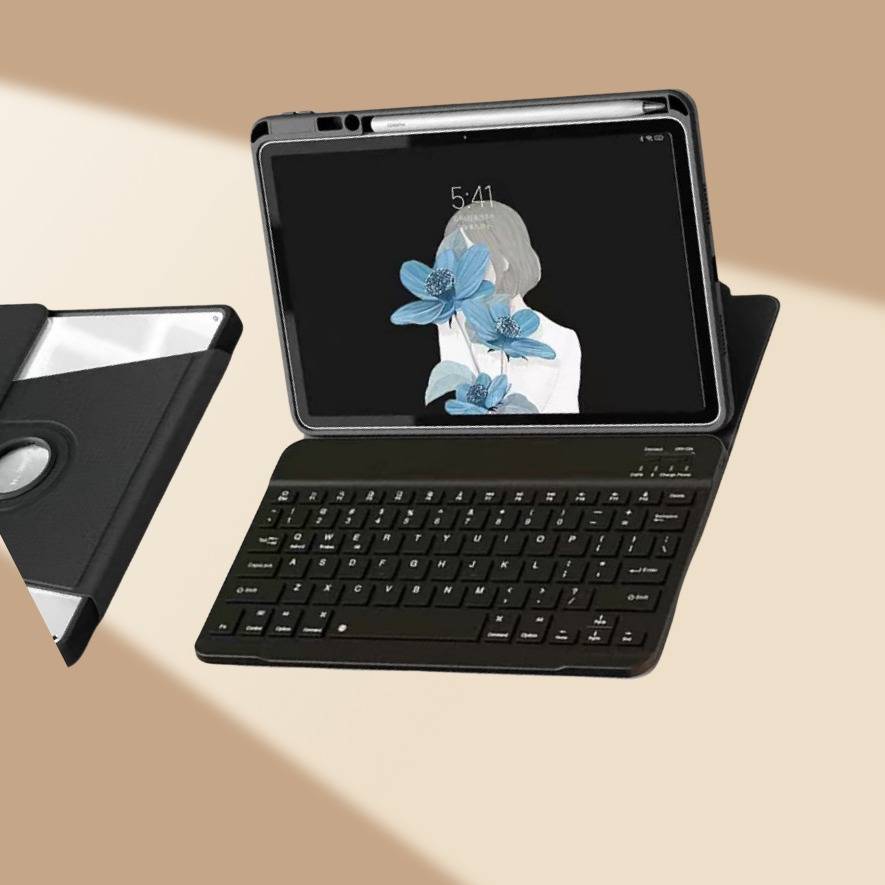 360° drehbare Bluetooth Tastaturhülle für iPad 5/6 (2017/2018) 9.7