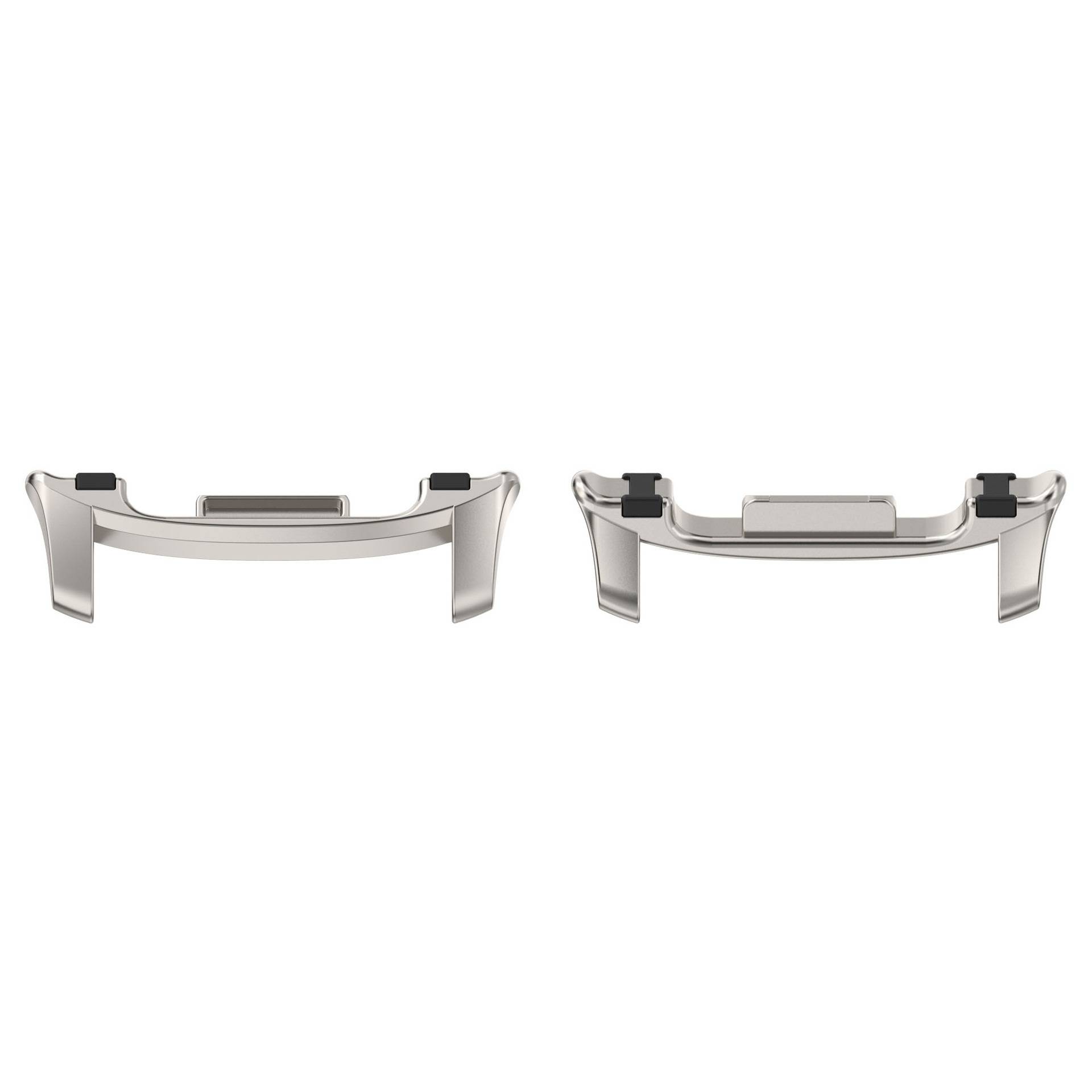 2er-Pack Anti-Wackel-Verbinder (Stahlkopf mit Gummieinsatz) kompatibel mit Samsung Watch 8 & 8 Classic Silver 20 mm