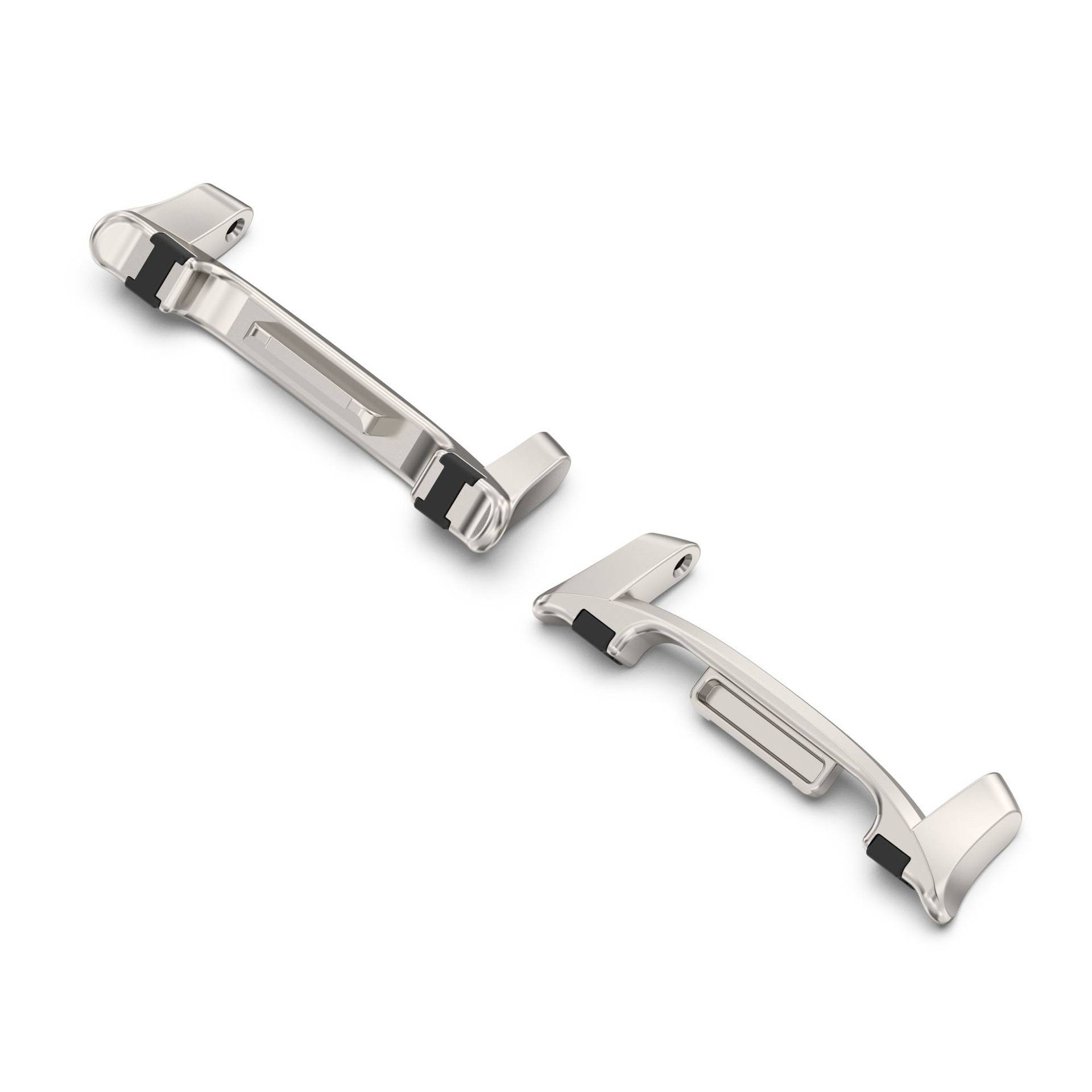 2er-Pack Anti-Wackel-Verbinder (Stahlkopf mit Gummieinsatz) kompatibel mit Samsung Watch 8 & 8 Classic Silver 20 mm