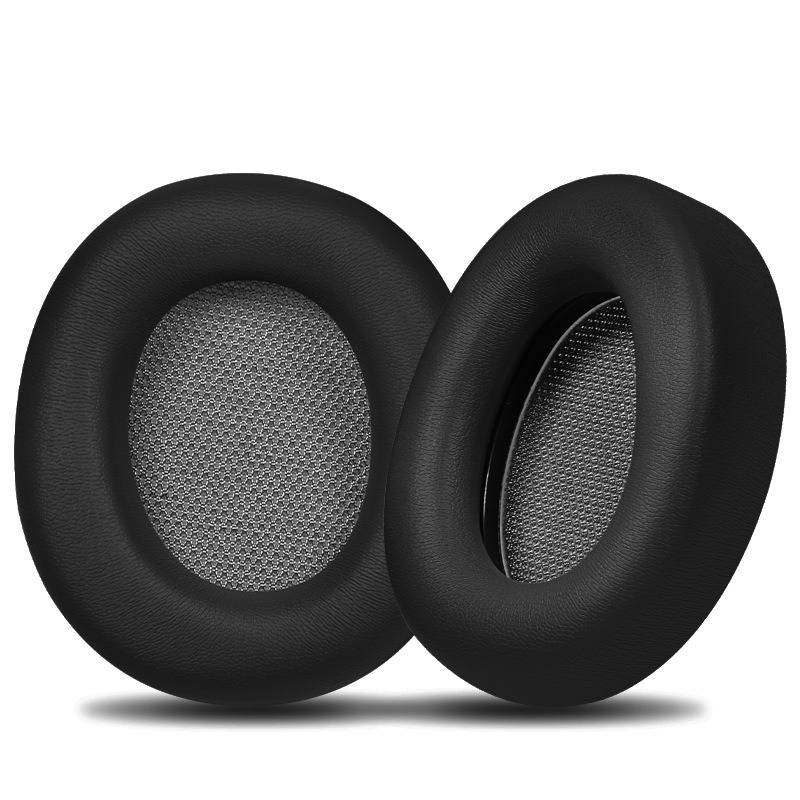 Ersatz-Ohrpolster kompatibel mit Beyerdynamic Lagoon ANC Kopfhörern - Schwarz (2 Stück mit Schnalle)