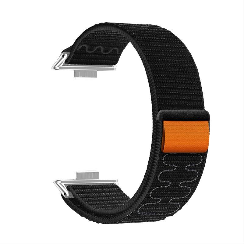 Stylisches Nylon Loop Armband für Huawei Watch Fit 4 Pro Black