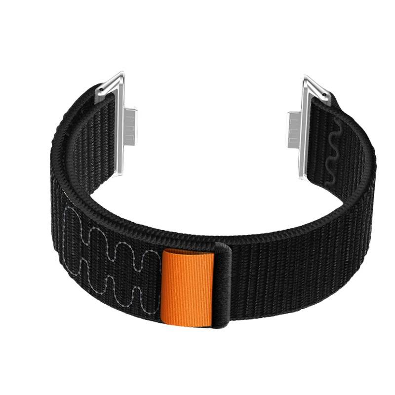 Stylisches Nylon Loop Armband für Huawei Watch Fit 4 Pro Black
