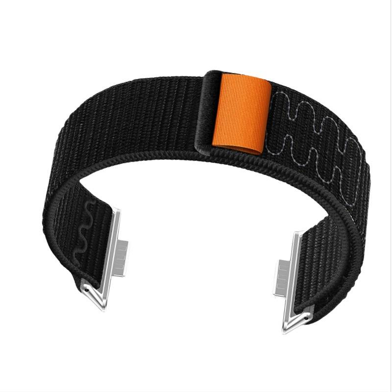 Stylisches Nylon Loop Armband für Huawei Watch Fit 4 Pro Black