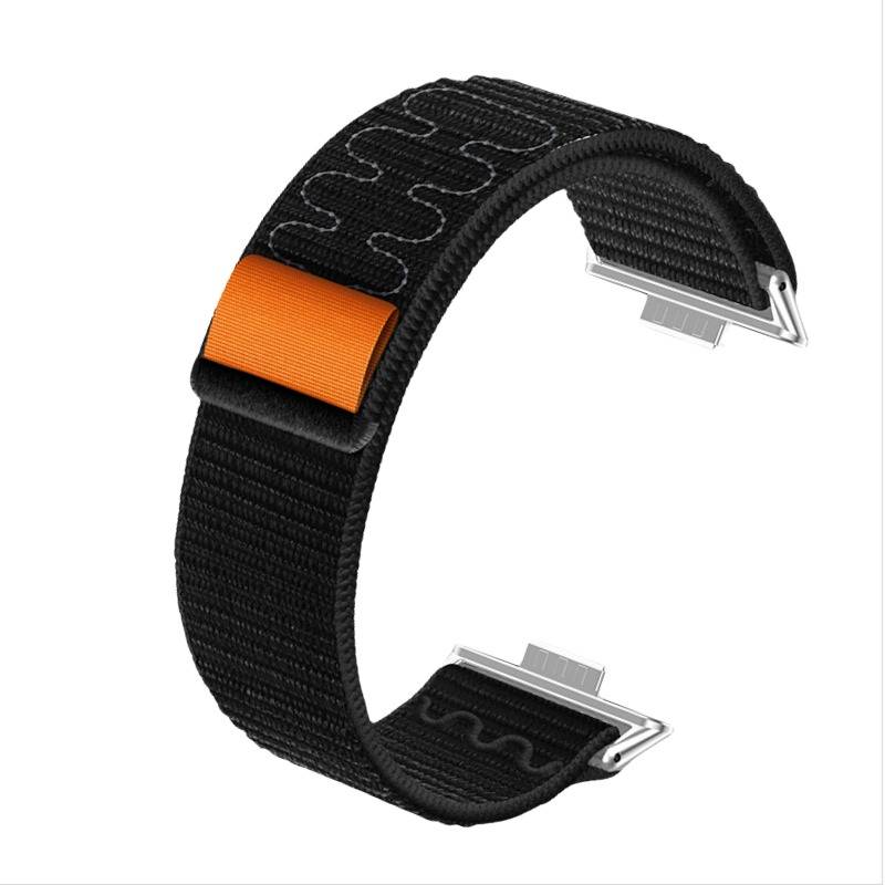 Stylisches Nylon Loop Armband für Huawei Watch Fit 4 Pro Black