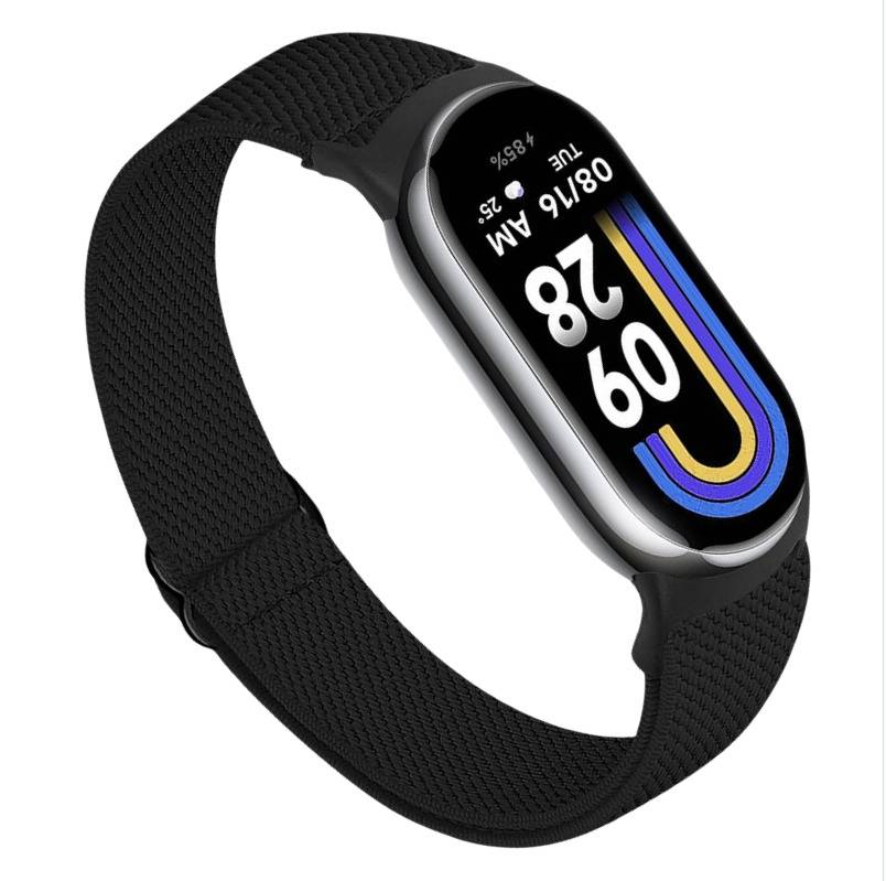 Elastisches Nylon-Uhrenarmband für Xiaomi 8/9 (14 mm) Black