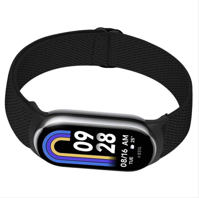 Elastisches Nylon-Uhrenarmband für Xiaomi 8/9 (14 mm) Black
