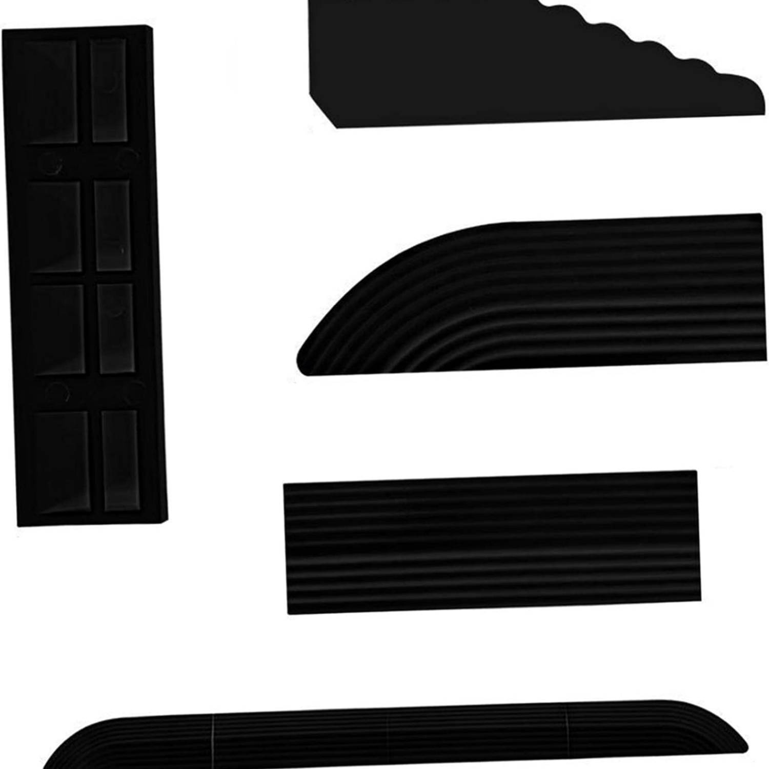 Schwarze Schwellenrampe für Roboterstaubsauger (5er-Set)